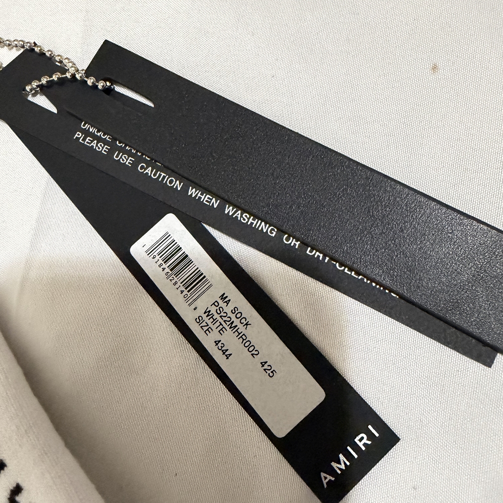 AMIRI White and Black Athletic Socks - Picture 2 of 2